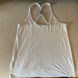 👜2 for $15 Lucky Lotus white Y Back Tank